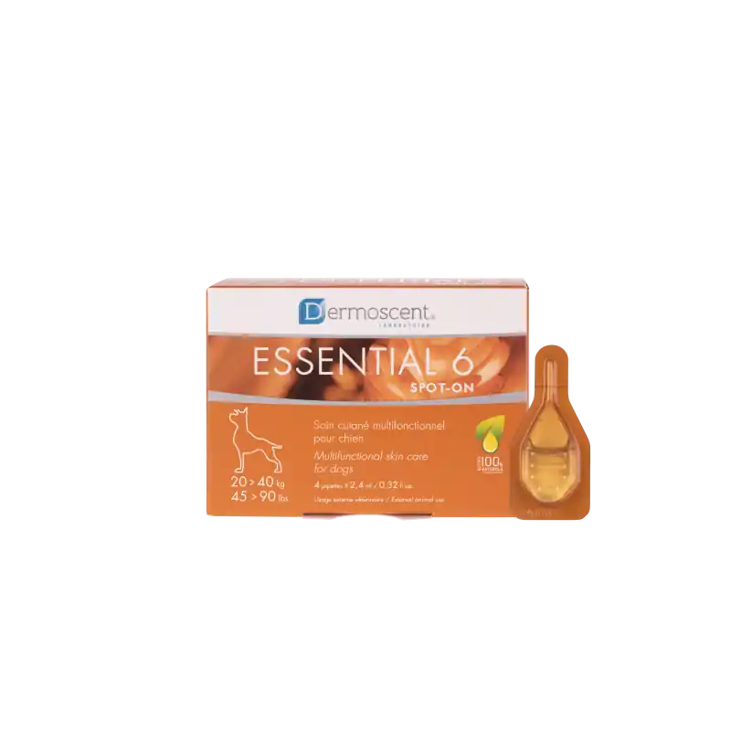 Dermoscent Essential 6 Spot-on - soin cutané chien 20-40 kg - Stock limité