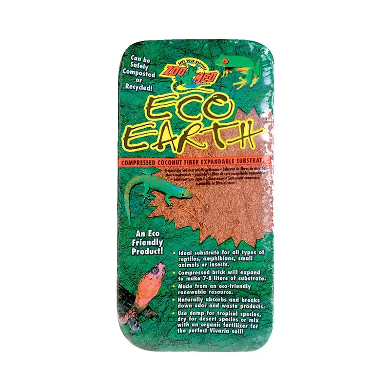 Remise | Litière substrat Eco Earth ZooMed brique fibre coco 7-8L pour reptile
