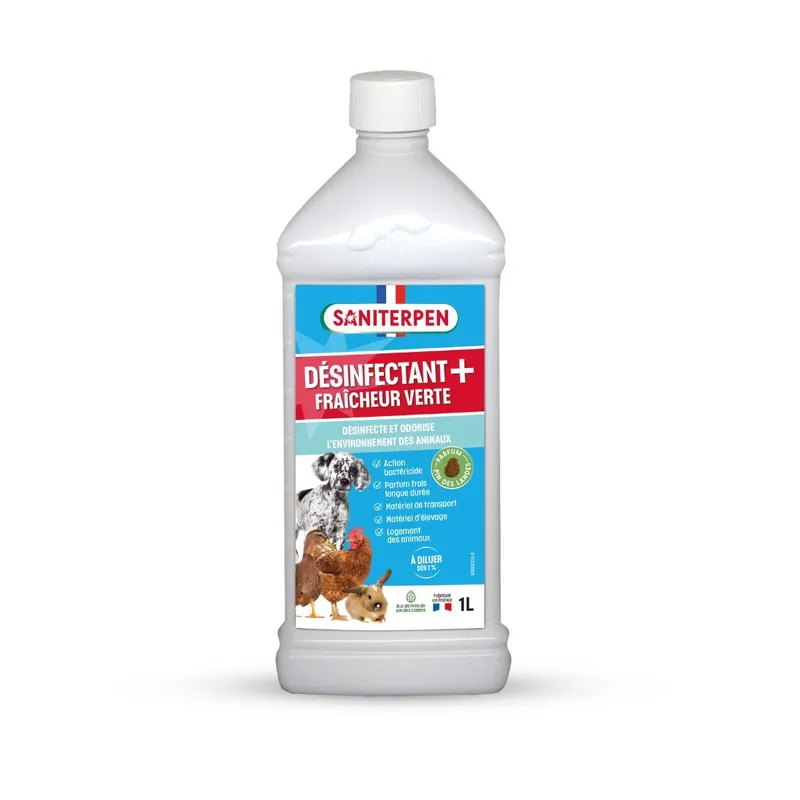Prêt à expédier - Désinfectant Saniterpen Plus 1L pour chien