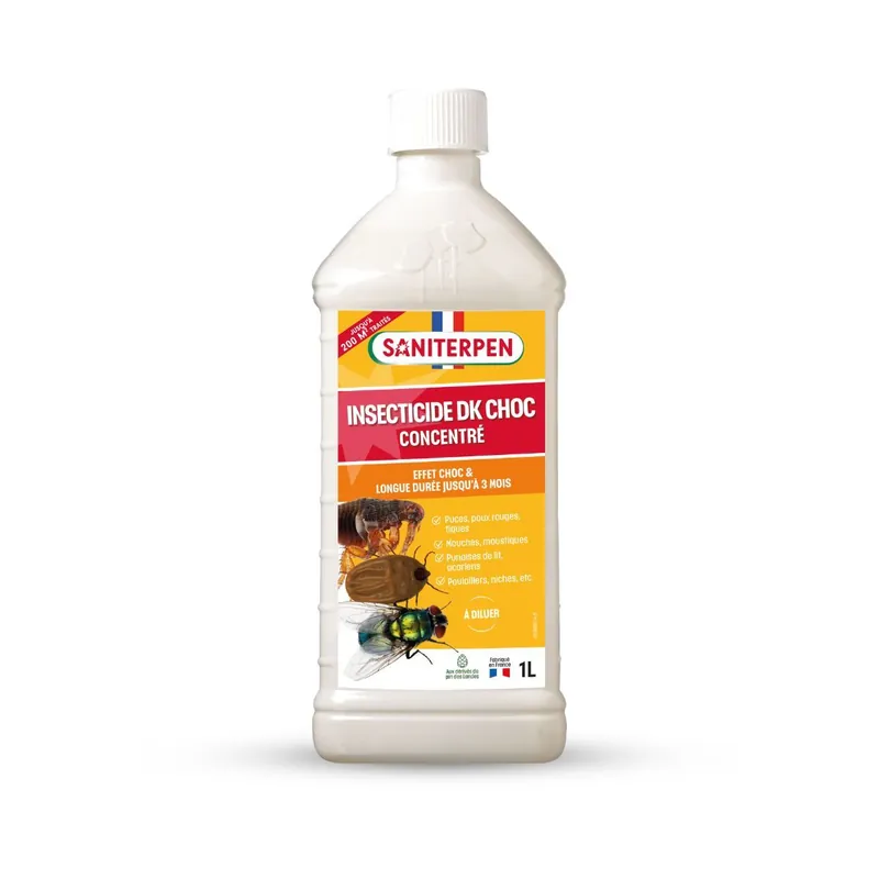 Insecticide concentré effet choc Saniterpen DK choc 1L pour chien | Très bien noté