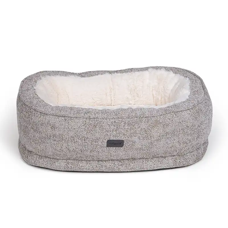 Panier Vadigran ovale Alys beige blanc 64x46x20cm pour chien | Prix bas