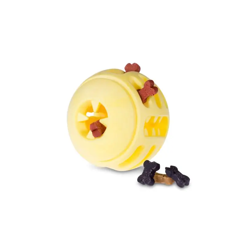 JOUET CHIEN TPR BALLE YELLOW VANILLA 8cm | Liquidation