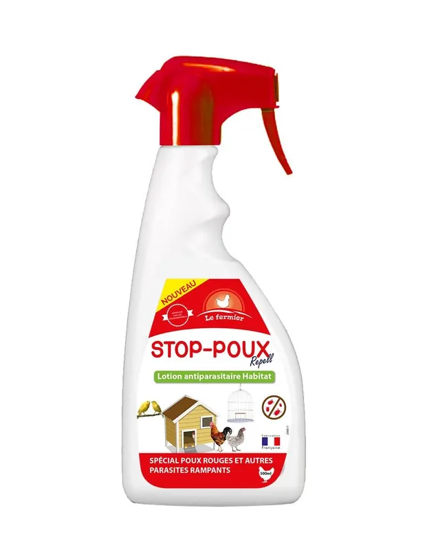 Réduction spéciale | Le Fermier - Lotion Antiparasitaire Habitat Stop Poux pour Basse cour - 500ml