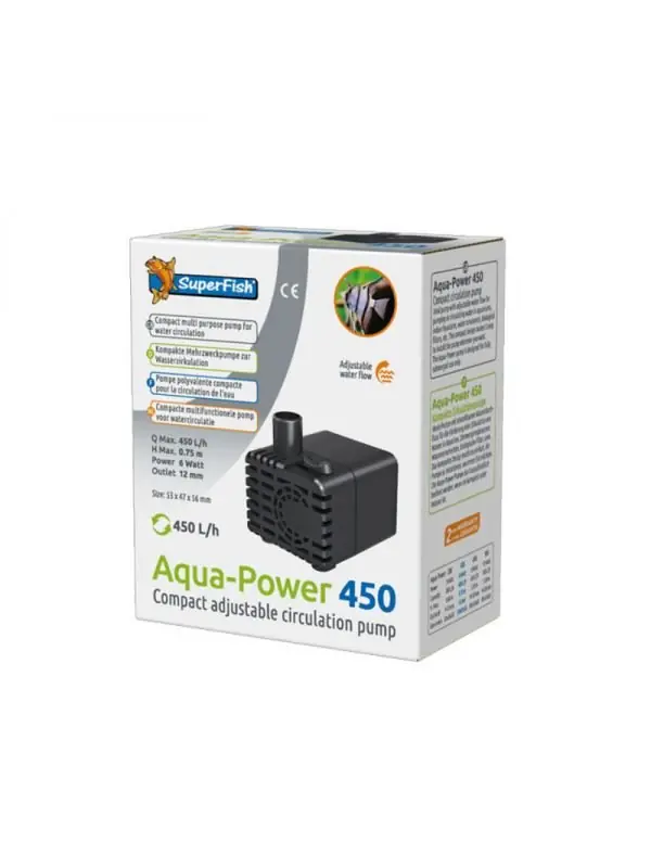 Superfish - Pompe à Eau Aqua-Power pour Aquarium - 450 L/H | Dernières unités