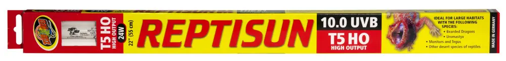 Zoomed - Tube T5 ReptiSun UVB 10.0 OS5-24E pour Terrarium - 24W - Expédition rapide