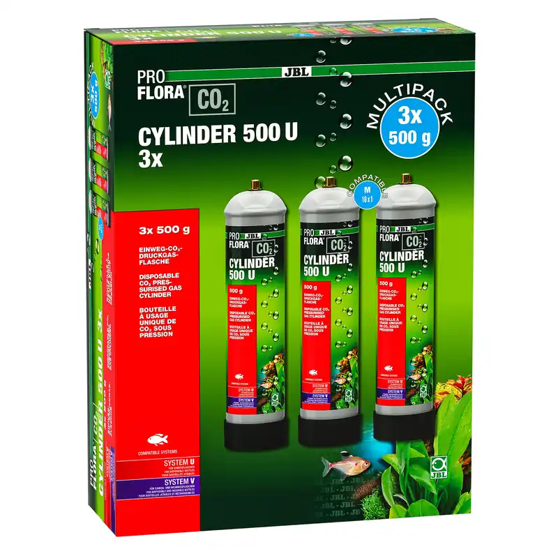 JBL - Bouteilles CO2 Proflora Cylinder 500 U pour Aquarium - 3x500g - Prix usine