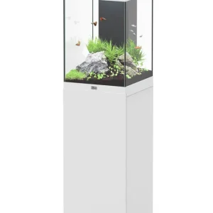 Aquatlantis - Aquarium AQUA TOWER 96 LED 2.0 Filtre Intégré 79L - Blanc - Réduction spéciale
