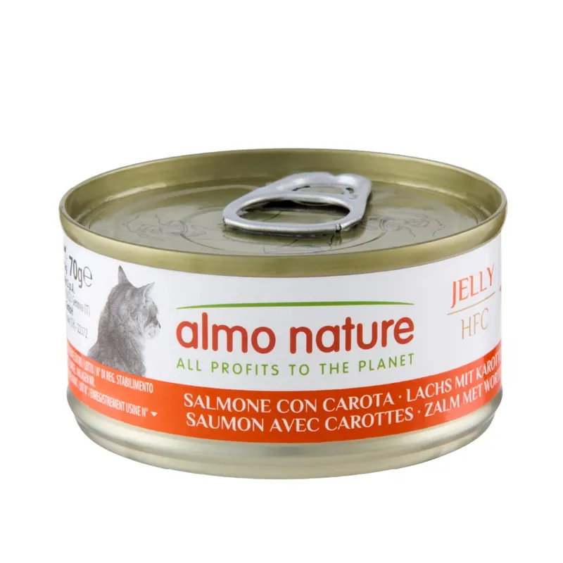 Envoi rapide | Almo Nature - Pâtée Hfc Jelly Saumon Avec Carotte - 70g