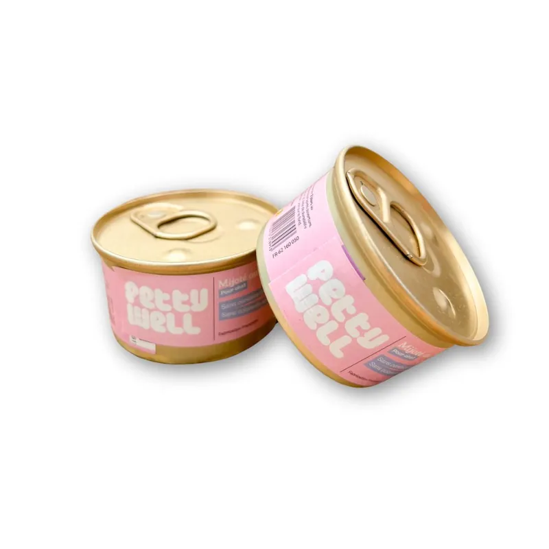 Coup de cœur des clients | Petty Well - Pâtée au Poulet et Saumon pour Chats - 12 x 85g