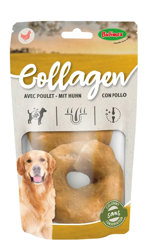 Prix mini | Bubimex - Friandises Donuts de Collagène au Poulet - 10cm