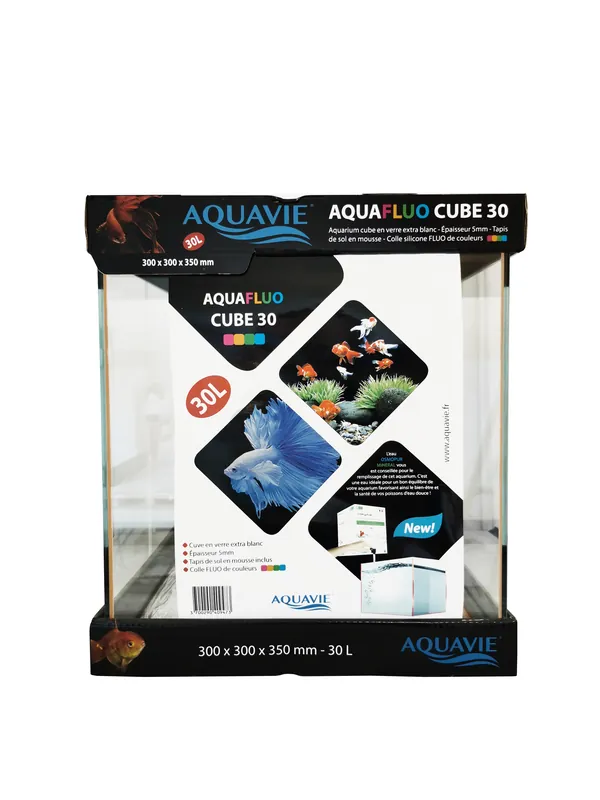 Aquavie - Aquarium Aquafluo Cube 30 | Prix en baisse