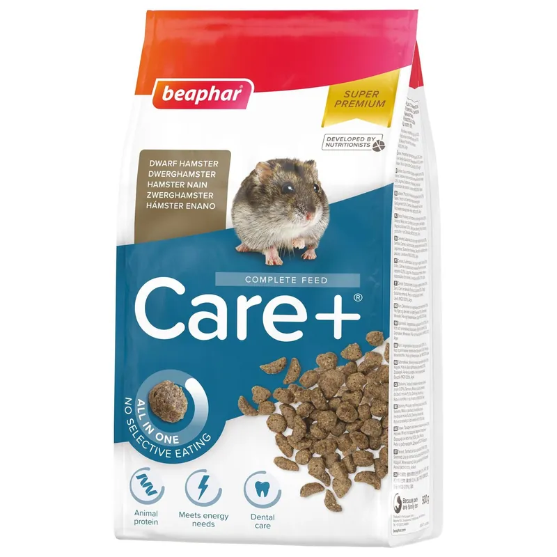 Plus que quelques unités | Beaphar - Aliment Complet Care+ pour Hamster Nain - 500g