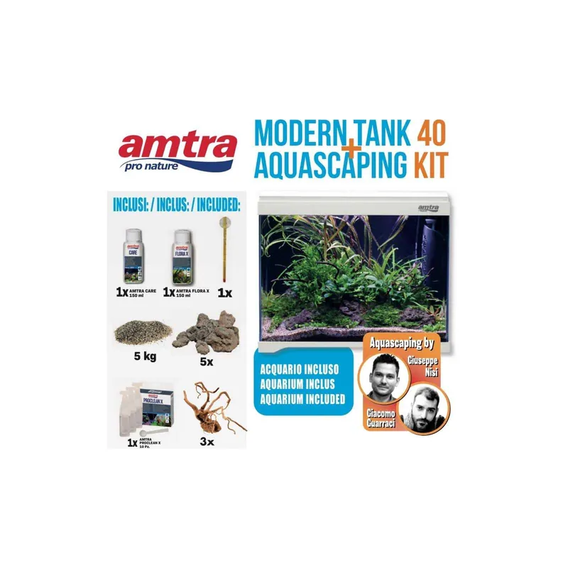 Kit d‘aquascope avec réservoir moderne 40 LED amtra - Best-seller