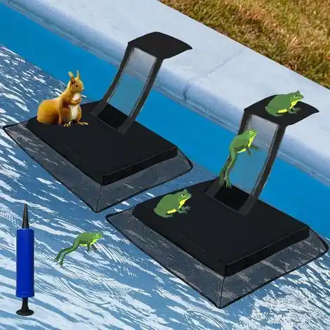 Lot de 2 rampes d‘évacuation flottantes pour animaux de piscine, pour sauver les petits animaux dans la piscine, grenouille, canard, tamia, souris tamia, temps d‘entretien réduit pour | Cette semaine uniquement