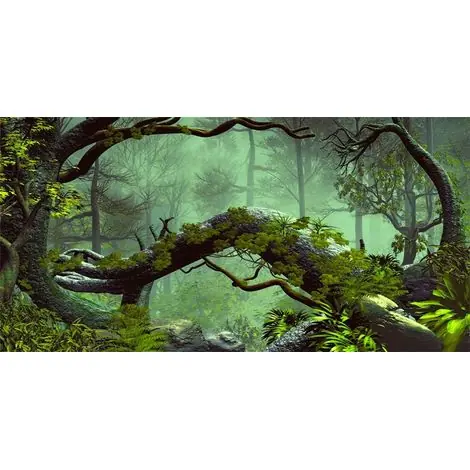 120x50cm Foggy forêt Terrarium Fond Pierre Arbre Vert Tropical Reptile Habitat Fond forêt Tropicale Aquarium Fond Vinyle Fond | Derniers exemplaires