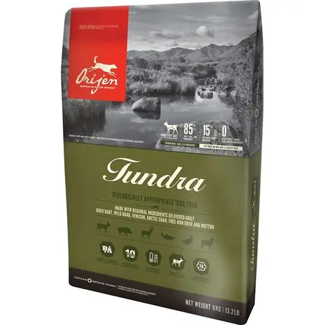 Direct usine | Orijen Tundra 6 kg Chèvre adulte. Sanglier. Canard