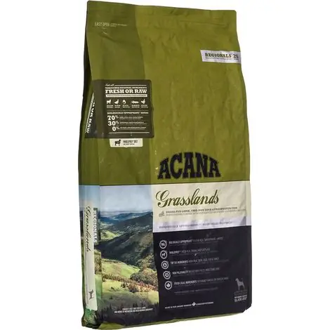 Prix usine | ACANA Grasslands Dog, croquettes à haute teneur en protéines - 11,4 kg