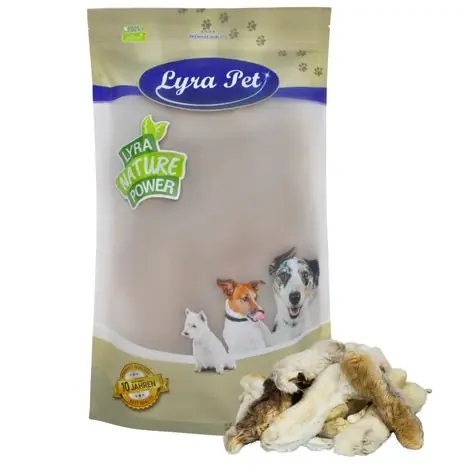 1 kg de pattes de lapin Lyra Pet® avec fourrure | Prix bas