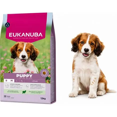 Direct usine - Croquettes Eukanuba Puppy Junior Agneau et Riz au Riz 12 kg