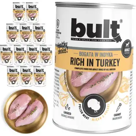 Prix cassé | Nourriture humide pour chiens Bult à la dinde, boîte de 12 x 400 g