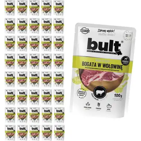 Réduction | Aliment humide pour chiens Bult au bœuf, sachet de 40 x 100 g