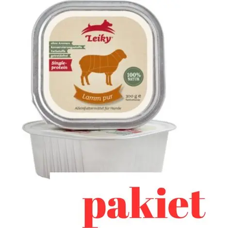 Prix spécial - 6 x Agneau pur pour chiens 300 g Aliment mono-protéiné facile à digérer Leiky
