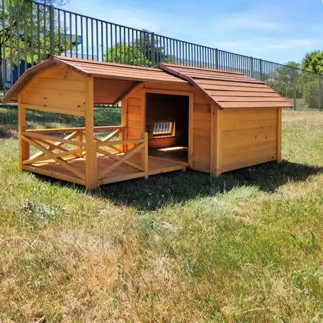 Nouveau lancement - Niche Pour Chien Cheyenne Avec Terrasse