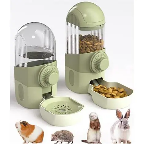 Offre à durée limitée - Distributeur automatique suspendu de nourriture et d‘abreuvoir pour lapins, rose--