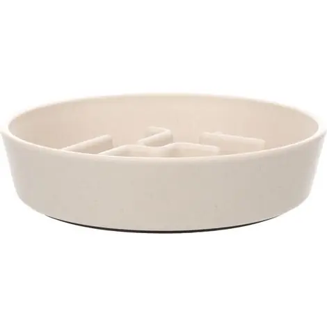 Gamelle ronde anti glouton pour chien Kana 700 ml beige - Tendance