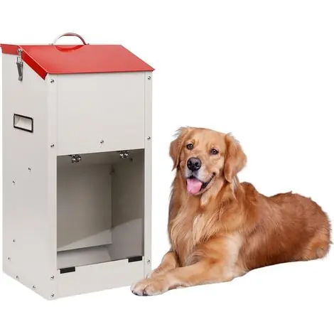 Automatic Dog Feeder, 11 kg Gravity Automatic Dog Food Dispenser with Handle, Container, Large Automatic Hanging Dispenser for Large Dogs - Bon plan