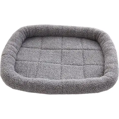 Panier/tapis chauffant en peluche pour chat/chien, gris, 50 x 40 cm | Dépêchez-vous