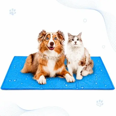Tapis rafraîchissant pour animaux, Sofia CONCEPT, imperméable, 90 x 50 cm, grand format, bleu marine | Qualité supérieure