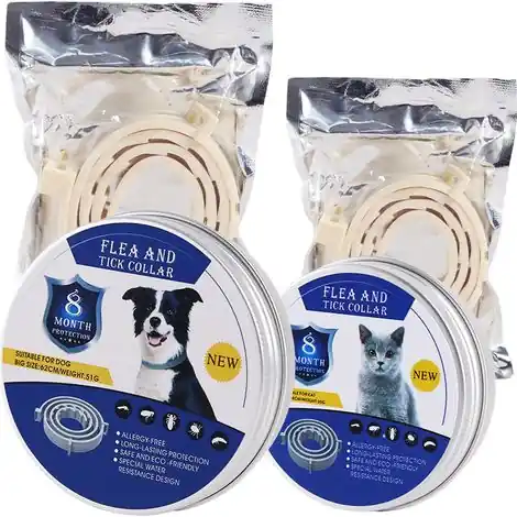 Collier anti-puces et tiques à base d’huiles essentielles végétales – 38 cm – Protection 1 mois – Chien et chat – 10 couleurs disponibles | Jusqu'à épuisement des stocks