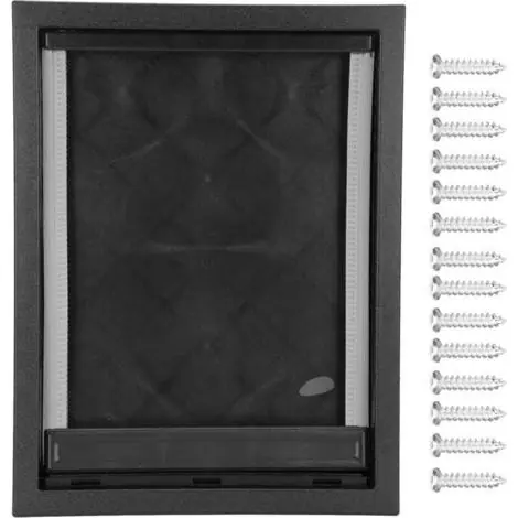 Direct usine | Grand Chatiere pour Chien avec Rabat Magnétique Transparent Doux et Panneau de Fermeture à Pression, Chatière en Plastique PVC de Qualité Supérieure pour Grands Chiens ( Noir)50538cm