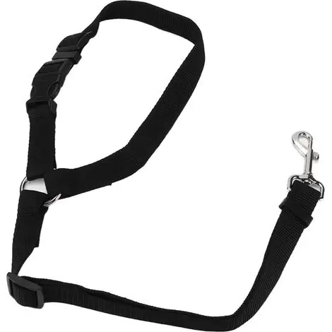 Préféré des clients | Ceinture de sécurité pour chien en nylon noir réglable professionnelle robuste harnais auto pour animaux de compagnie