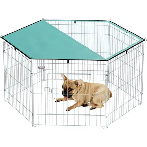 Clôture pliante, Ø120×60 cm, polyester, argentée, verte, animaux de compagnie, barrière sécurité, chiens lapins, housse étanche | Bien noté
