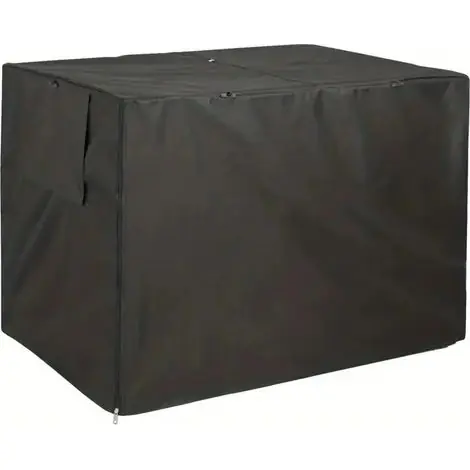 (Noir, 124,5 x 79 x 84 cm) Cage pour chien durable et imperméable avec fenêtre en filet, adaptée à une utilisation intérieure et extérieure. | En stock