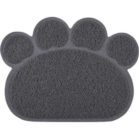 Disponible à la commande | Tapis de litière pour chat Tapis antidérapant Forme de pate Alimentation Eau Tapis de table Tapis pour chien Pet Cat Kitty, 30x40cm