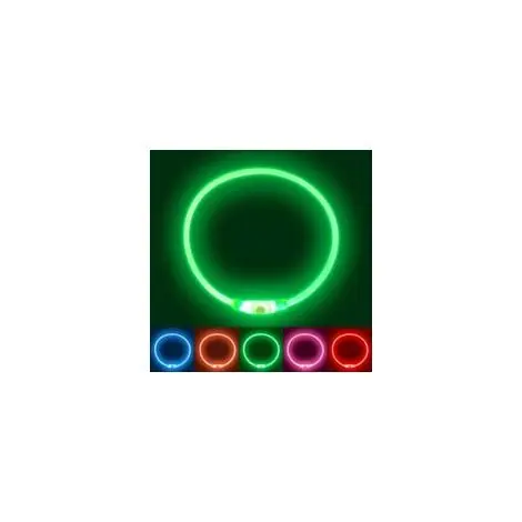 Recommandé - Collier Lumineux Chien Rechargeable(Green),Collier Chien LED Lumineux, Clignotant Collier de Sécurité pour Tous Les Chiens pour Les Petits Grands Chiens de Taille Moyenne Qui Courent la Nuit