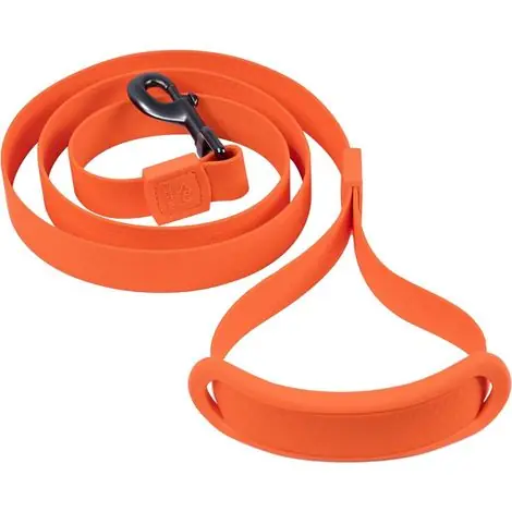 Prix malin | LAISSE POUR CHIEN LONGUEUR 1,4 M PVC NYLON IMPERMÉABLE DRESSAGE ORANGE