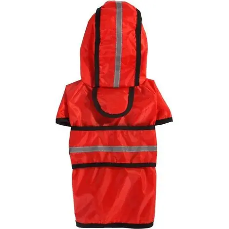 Nouveau produit - AGE Pet Raincoat Dog Clothes Teddy Imperméable Imperméable Rouge