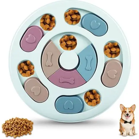 Puzzle Toys for Dogs, Slow Food Dispenser, Anti-Skid Interactive Pet Occupation Toy to Boost IQ Washable and Durable for Puppies and Cats, Blue - Prix promo