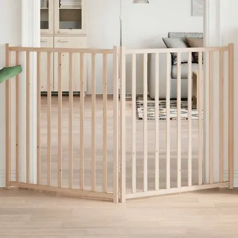 vidaXL Barrière pour chien pliable 2 panneaux 160 cm bois sapin massif | Prix bas