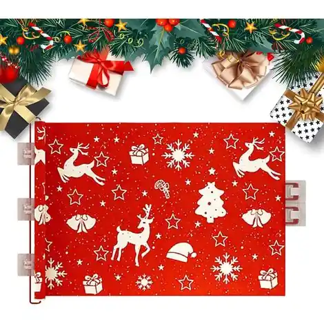 Barrières pour Chiens pour Portes - Noël Élan Flocon Neige Rétractable | Promo exceptionnelle