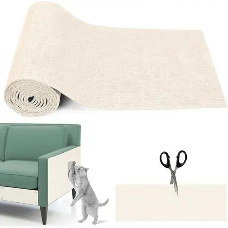 1 Tapis Griffoir Auto-adhésif, 100x40cm, Feutre Doux, Protection Meubles, Pour Chat - Commandez en ligne