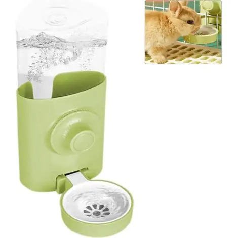 Achetez dès aujourd'hui | Distributeur eau lapin,600ML Suspendue biberon lapin,Automatique Anti-Goutte Biberon,Convient aux lapins, cochon d‘Inde, chinchillas, hérissons et furets.（vert）