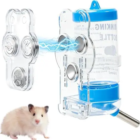 Prix en baisse | Distributeur d‘eau automatique pour hamster nain syrien, gerbille, souris, rats, degus, 80 ml