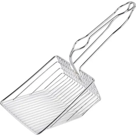 Ausla Scoop de Litière pour Chats, Scoop de Pelle en Métal Profonde, Empêchez de Petites Touffes de Litière Sale de Fuir, avec Une Longue Poignée pour Un Nettoyage Efficace - Derniers exemplaires