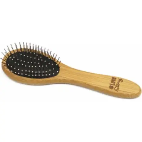 Brosse de Toilettage Bambou "Picots Perles" 19cm Naturel | Direct fabricant