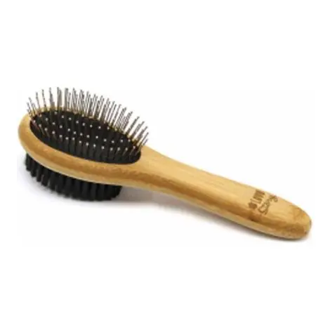Brosse de Toilettage en Bambou "Double Face" 19cm Naturel - Prix cassé